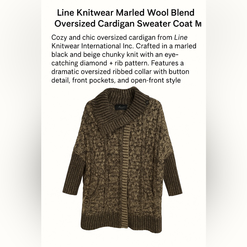 Knitwear International Chunky Knit Cardigan